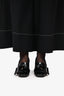 Miu Miu Patent Leather Buckle Detail Loafer Heels Size 38