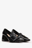 Miu Miu Patent Leather Buckle Detail Loafer Heels Size 38