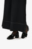 Miu Miu Patent Leather Buckle Detail Loafer Heels Size 38