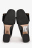 Miu Miu Patent Leather Buckle Detail Loafer Heels Size 38