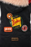 Mr & Mrs Italy Black Denim Patch Detailed Fur Hooded Vest Coat Size L