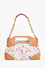 Louis Vuitton x Takashi Murakami 2011 White/Multicolour Judy MM Handbag with Chain