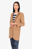 Pink Tartan Wool/Alpaca Camel Single Breasted Coat Size XS