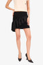 Cinq A Sept Black Ruffle Mini Skirt Size 0