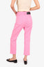 Ami Pink High Waisted Straight Leg Jeans Size 28