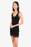 Helmut Lang Black Mesh Detail Sleeveless Bodycon Dress Size S
