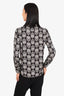 Sandro Black/White Floral Print Button Up Blouse Estimated Size XS