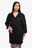 Prada Black WoolRabbit/Cashmere Blend Pocket Peacoat Size 44