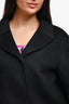 Prada Black WoolRabbit/Cashmere Blend Pocket Peacoat Size 44
