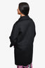 Prada Black WoolRabbit/Cashmere Blend Pocket Peacoat Size 44