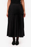 Noir Kei Ninomiya Black Satin Pleated Midi Skirt Size L
