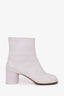 Maison Margiela White Leather Tabi Boots Size 40
