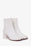 Maison Margiela White Leather Tabi Boots Size 40