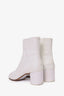 Maison Margiela White Leather Tabi Boots Size 40