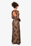 Katie May Black/Beige Lace Maxi Dress Size XS