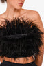 En Saison Black Feather Tube Top Size XS