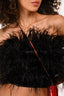 En Saison Black Feather Tube Top Size XS