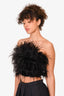 En Saison Black Feather Tube Top Size XS