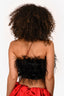 En Saison Black Feather Tube Top Size XS