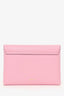 Versace Pink Leather La Medusa Envelope Clutch