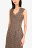 Burberry Olive Green Lace Sleeveless Mini Dress Size 4