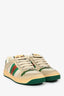 Gucci White/Green Leather/Suede Web Sneaker Size 35