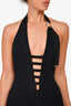 Mugler Black Cutout Halter Dress Size 40