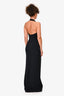Mugler Black Cutout Halter Dress Size 40