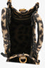Christian Dior Beige Leopard Canvas Mini Book Tote Phone Bag