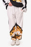 Versace White Printed Nylon Joggers Size 50