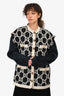Gucci Black/White GG Monogram Tweed Buttoned Vest Size 38