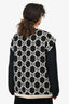 Gucci Black/White GG Monogram Tweed Buttoned Vest Size 38