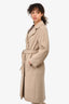 Weekend Max Mara Beige Wool Belted Coat Size 0