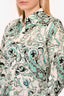 Etro Teal/White Printed Button Down Shirt Size 42