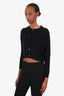 Marni Black Cashmere Ribbed Cropped Cardigan Size 40