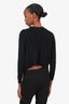 Marni Black Cashmere Ribbed Cropped Cardigan Size 40