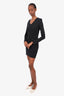 T By Alexander Wang Black Long-Sleeve Mini Dress Size M