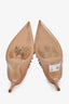 Valentino Nude Leather Rockstud Pointed Toe Heels Size 35