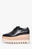 Stella McCartney Black Patent Leather Platform Sneakers Size 35