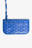 Goyard 2017 Blue Canvas St Louis PM Tote with Pouch