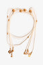 Chloe Gold Tone/White Rope Charm Necklace