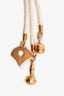 Chloe Gold Tone/White Rope Charm Necklace