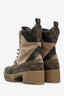 Louis Vuitton Brown Monogram/Suede Desert Combat Boots Size 40