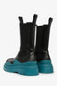 Bottega Veneta Black/Teal Leather Tire Boots Size 41 Mens