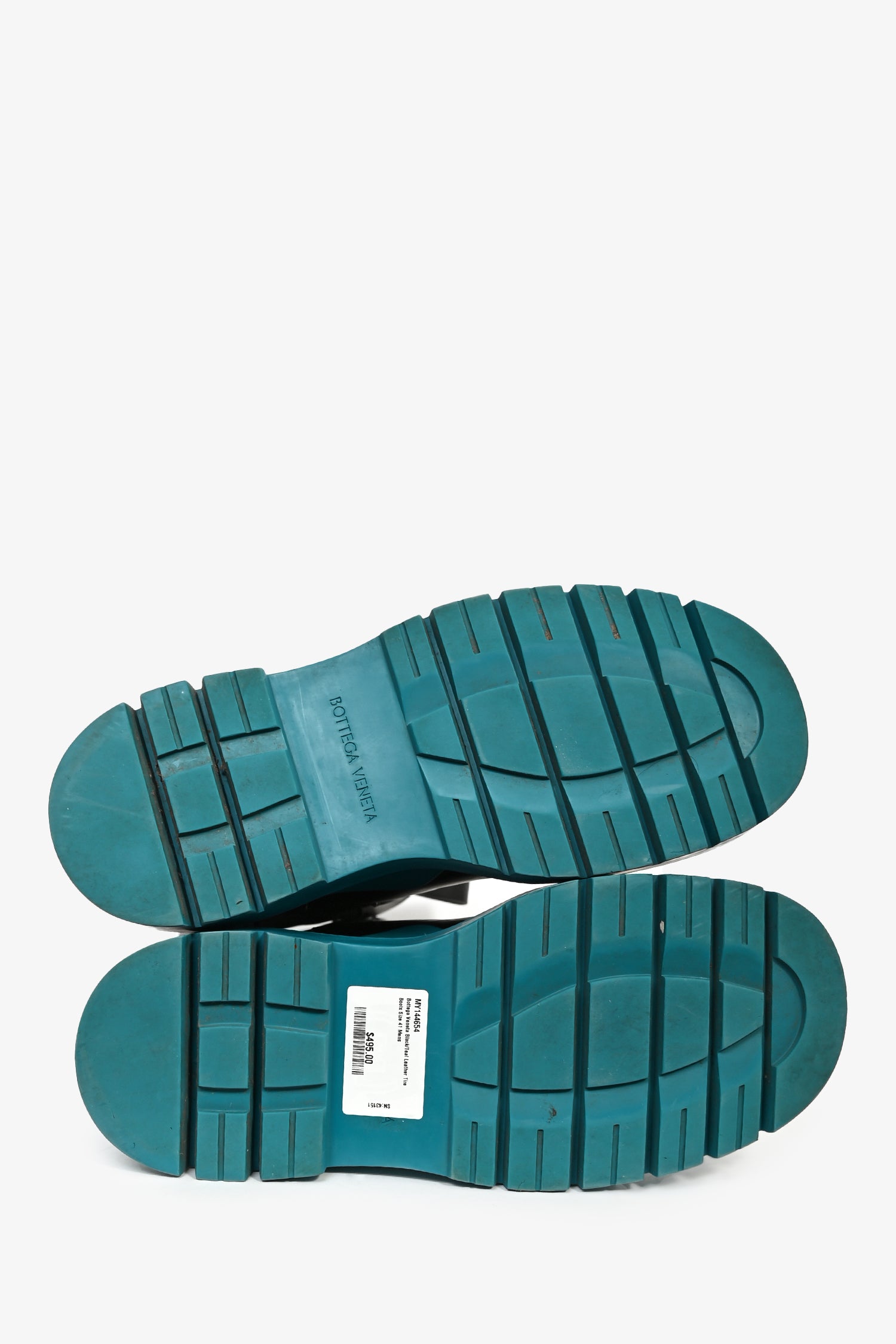 Bottega Veneta Black/Teal Leather Tire Boots Size 41 Mens – Mine