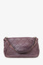 Pre-Loved Chanel™ 2009-10 Purple Glazed Calfskin Stitched On The Road Flap Bag