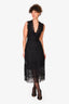 Cynthia Rowley Black Lace V-Neck Dress Size XS