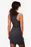 James Perse Grey Ribbed Cotton Midi Dress Size 0 (As Is)