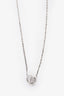 Cartier 18K White Gold Diamond Interlocking Love Necklace