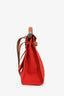 Hermès 2017 Red Canvas/Brown Leather Herbag 31